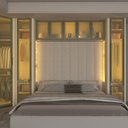Ver mais imagens de Guarda Roupa Modulado 04 Innova Reflecta 14 Portas Off White - Gelius