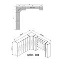 Ver imagem 3 de Guarda Roupa Modulado 04 Innova Reflecta 14 Portas Off White - Gelius