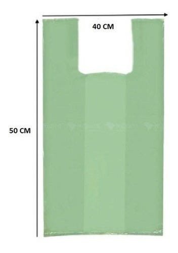 Sacola Plástica Reciclada Reforçada 40x50 Verde - 1 Kg - 3