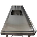 Ver imagem 4 de Pia Aço Inox Industrial 170x60x90 Cm Cuba Centralizada Nortinox