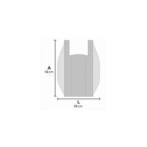 Sacola Plastica 38x48 Reciclada Reforçada Creme Caixa C/9Kg