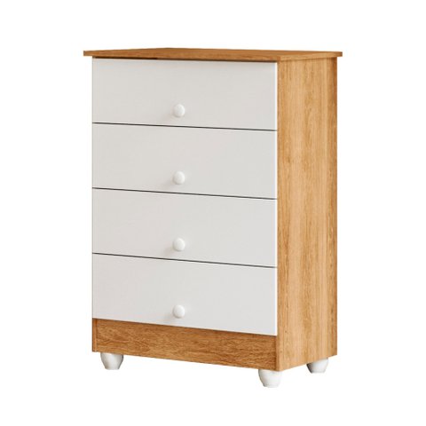 Cômoda de Bebê 100% MDF 4 Gavetas Soft Life