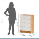 Ver imagem 2 de Cômoda de Bebê 100% MDF 4 Gavetas Soft Life