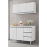 Armário de Cozinha com Balcão 120cm Andréia com Tampo Mdp Branco Ajl - 1