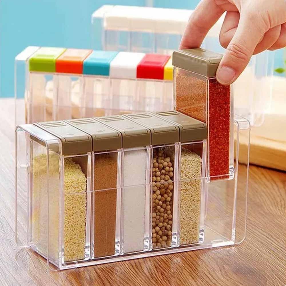 Organizador Tempero Acrílico Porta Condimento 7 Peças - 5