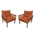 Ver imagem 1 de Kit 2 Poltronas Decorativa Luxo Safira Dora Bela Califónia 0126 Ferrugem