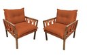 Ver imagem 1 de Kit 2 Poltronas Decorativa Luxo Safira Dora Bela Califónia 0126 Ferrugem