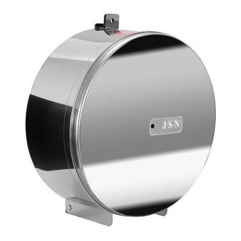 Suporte Rolo Papel Higienico Aço Inox Com Porta Cadeado 300m