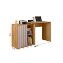 Ver imagem 4 de Mesa para Computador 140cm Lamina Marrom Cacao Tech Caemmun