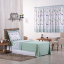 Ver imagem 2 de Jogo de Lençol 3 Peças Completo Girl Cama Solteiro Menina 300 Fios Estampa Digital Verde