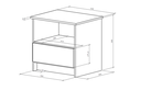 Ver imagem 4 de Mesa de Cabeceira Quarto 1 Gaveta e Nicho 100% Mdf