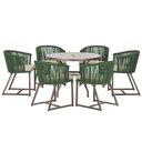Ver imagem 1 de Mesa e 6 Cadeiras e Noronha Marrom E7 Trama Original Verde