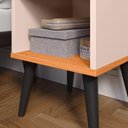 Ver imagem 5 de Mesa Cabeceira Charme Mesinha Lateral Cama Nicho Prateleira Decoração Quarto Off White/cinamomo