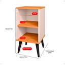 Ver imagem 6 de Mesa Cabeceira Charme Mesinha Lateral Cama Nicho Prateleira Decoração Quarto Off White/cinamomo