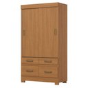 Ver imagem 2 de Guarda Roupa 2 Portas de Correr e 4 Gavetas Marel Flex BE25 com Armário Multiuso Margarida Cinamomo