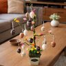 Arvore Páscoa Osterbaum Verde Enfeite Vaso Ovos Coelho 80cm - 3
