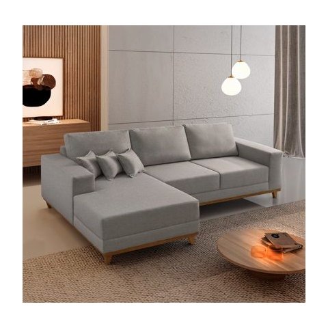 Sofá Cronos 03 Metros Chaise Lado Esquerdo Meu Sofá Online