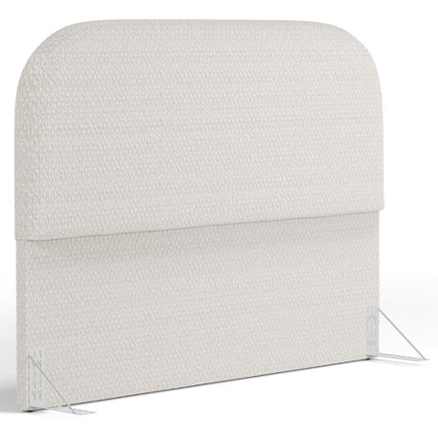 Cabeceira Cama Box Queen 160cm Orgânica Lanna W01 Bouclê Cru - Lyam Decor