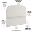 Ver imagem 4 de Cabeceira Cama Box Queen 160cm Orgânica Lanna W01 Bouclê Cru - Lyam Decor