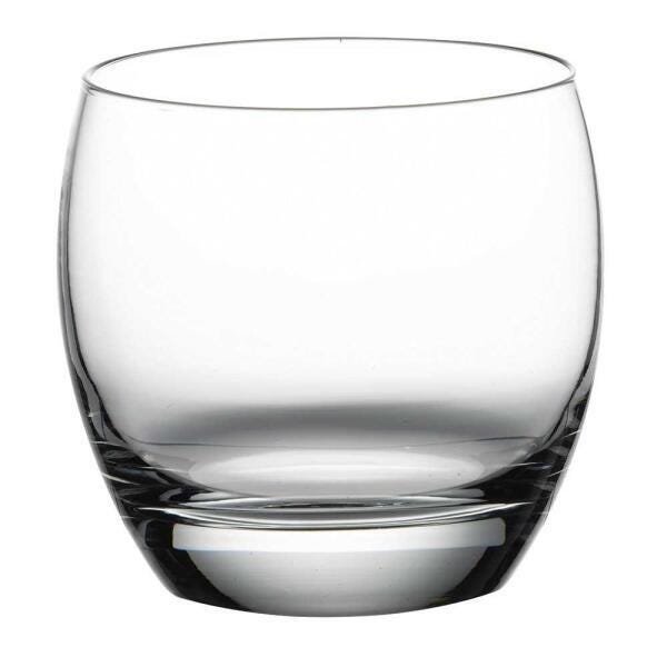 Jogo de 6 copos baixos Barrel em vidro 340ml A8,5cm transparente