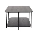 Ver imagem 3 de Mesa de Centro Lógica Retangular Tampo MDF Ébano Base Metal 90cm Preto Nacional Móveis
