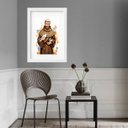 Ver imagem 2 de Quadro São Francisco de Assis Aquarela - 60x48 Cm 24x18cm:madeira Branca