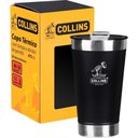 Ver imagem 2 de Copo Térmico com Tampa Parede Dupla Aço Inoxidável Aisi 304 473ml Preto Collins