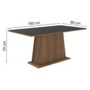 Ver imagem 2 de Mesa de Jantar Retangular Tampo de Madeira Madesa