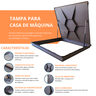 Tampa Bomba Casa de Maquina Piscina 80x80 com Rebaixo para Piso Aluminio Articulada - 2
