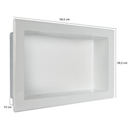 Nicho De Embutir Em Mármore Para Banheiro 30x50cm Azul Royal - 8