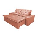Ver imagem 5 de Sofá Retrátil Design Laranja 150m Tecido Suede Reforçada Reclinável 2 Módulos Milão Laranja