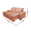 Ver imagem 3 de Sofá Retrátil Design Laranja 150m Tecido Suede Reforçada Reclinável 2 Módulos Milão Laranja