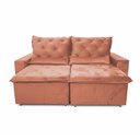 Ver imagem 4 de Sofá Retrátil Design Laranja 150m Tecido Suede Reforçada Reclinável 2 Módulos Milão Laranja