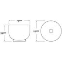 Ver imagem 4 de Cuba Apoio Evier Secchio Nero Lavabo Banheiro Preto e Branco