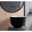 Ver imagem 3 de Cuba Apoio Evier Secchio Nero Lavabo Banheiro Preto e Branco