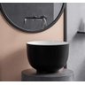 Cuba Apoio Evier Secchio Nero Lavabo Banheiro Preto e Branco - 3