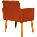 Ver imagem 5 de Kit 8 Poltronas Nina para Recepção Suede Cores Pé Palito 30cm Castanho - Suede