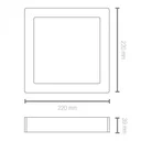 Ver imagem 2 de Plafon Led Sobrepor Quadrado 18w 80803004 Blumenau