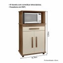 Ver imagem 3 de Multiuso 2 Portas 1 Gaveta Freijo Off White - Toronto RV Móveis