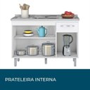 Ver imagem 3 de Balcão de Cozinha com Pia Notavel 3 Portas 1 Gaveta Branco Brilho New Nt 3035