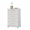 Ver imagem 2 de Cômoda Emas 5 Gavetas com Chave Primus Branco Brilho