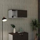 Ver imagem 2 de Armário Aéreo com Nicho e Porta Basculante 35x80x35cm Wlnp80 com Terracota