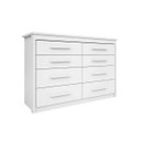 Ver imagem 1 de Cômoda com 8 Gavetas Branco Brilho - Elegance/Batrol