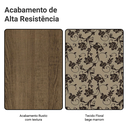 Ver imagem 3 de Conjunto Sala de Jantar Mesa Tampo de Vidro 4 Cadeiras Madesa