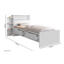 Ver imagem 3 de Cama Isa Solteiro com 2 Gavetas e Baú Cambel Branco