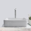 Ver imagem 5 de Kit Cuba Pia Louça Cerâmica Banheiro C/torn e Vál Cromada 91