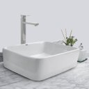 Ver imagem 4 de Kit Cuba Pia Louça Cerâmica Banheiro C/torn e Vál Cromada 91