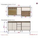 Ver imagem 4 de Cozinha Compacta Yara - Vanilla e Branco Laca com Vidro Reflecta - Armário Linha Self Luciane M03