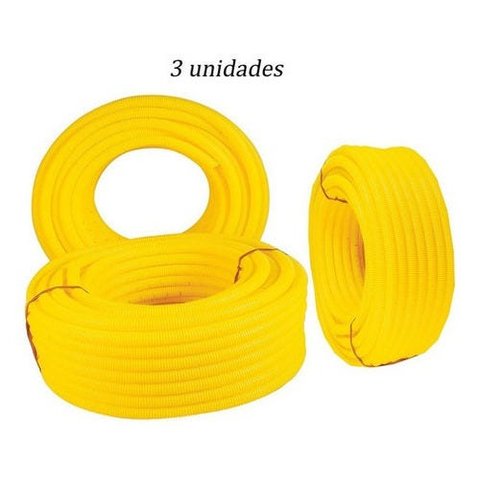 Conduite Corrugado De 3/4 Amarelo 150 Metros -