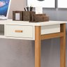 Escrivaninha Connect 1 Gaveta Off White / Amêndoa - Lh Móveis - 6